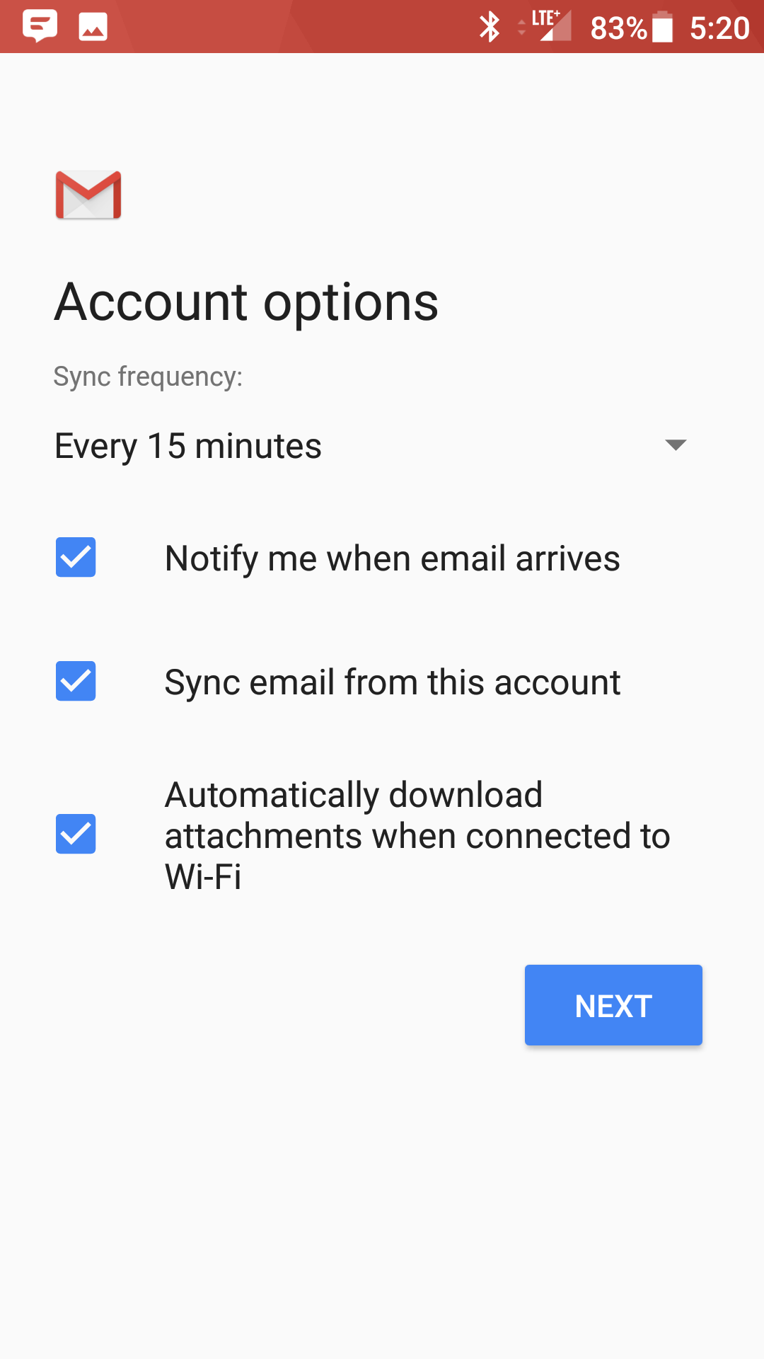 galaxy s8 email settings pop3