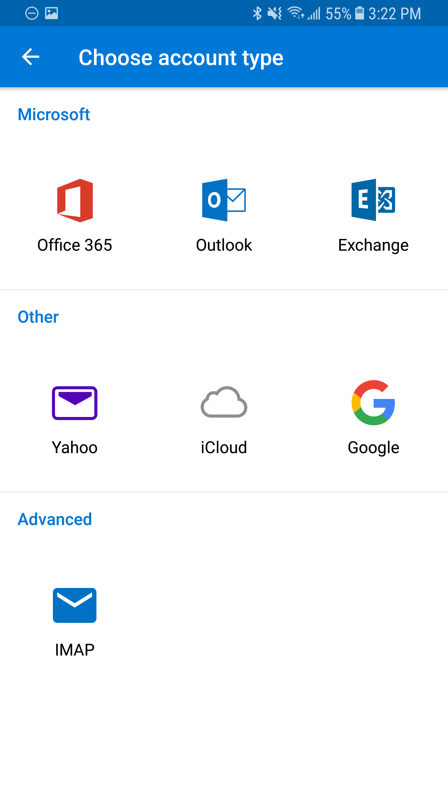 office 365 email settings for galaxy s7