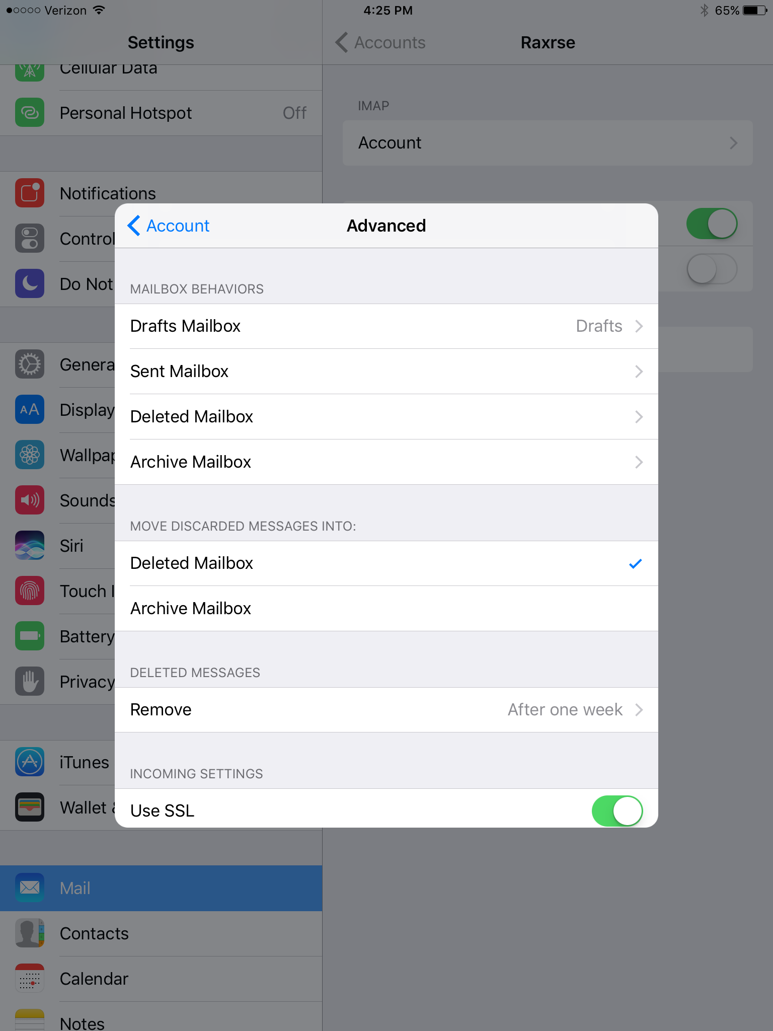 godaddy email settings iphone imap