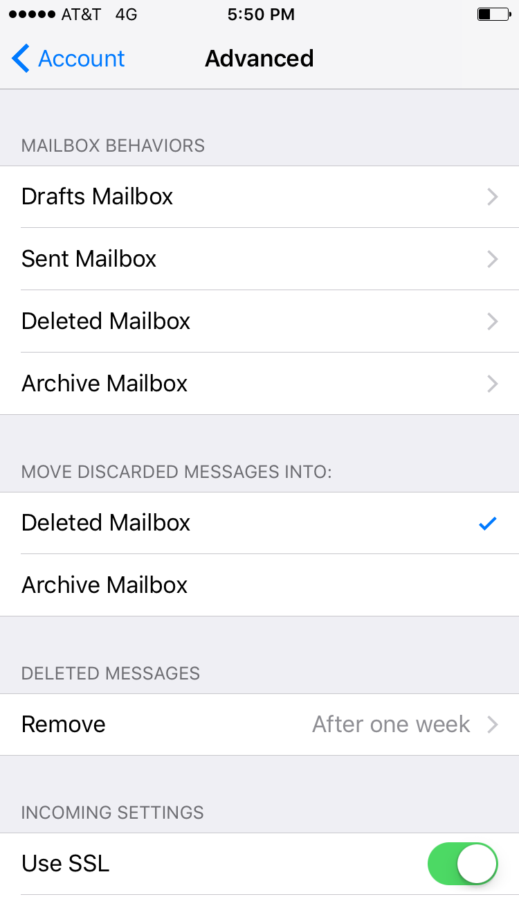 iOS iPhone IMAP Setup Guide Email Support