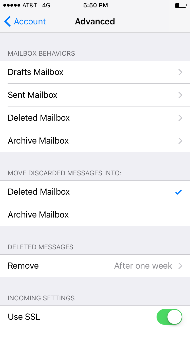 IOS IPhone IMAP Setup Guide Email Support