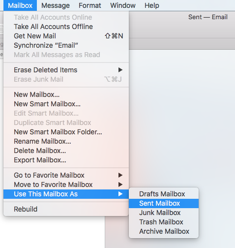 settings on a mac email account says account offline