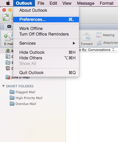 where are emails stored on my computers on outlook for mac 2011